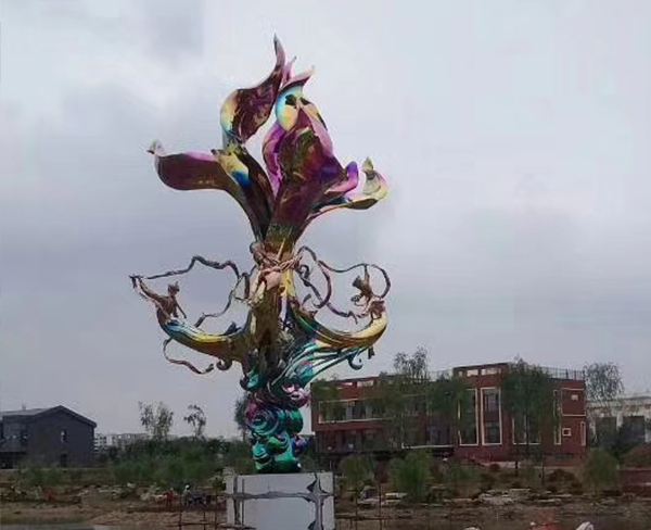 彩色不銹鋼雕塑